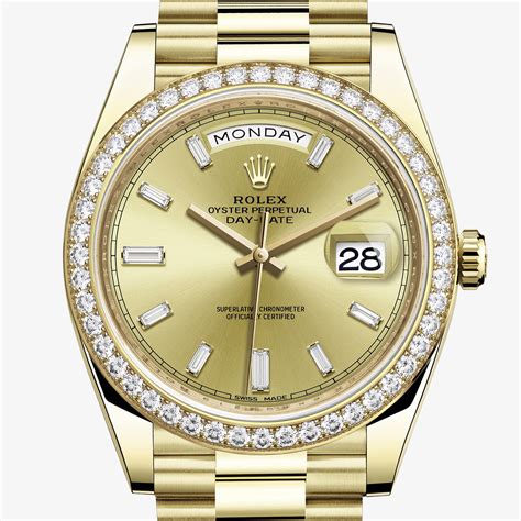 rolex day date 40 gold price|40 mm rolex date just.